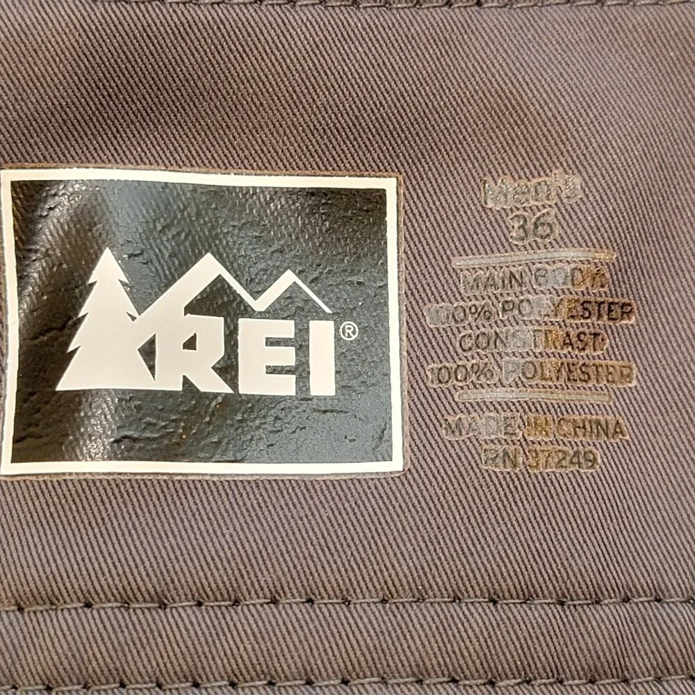 REI Mens Swim Trunks Hybrid Board Shorts‎ Outdoor Unlined Blue Gray Sz 36